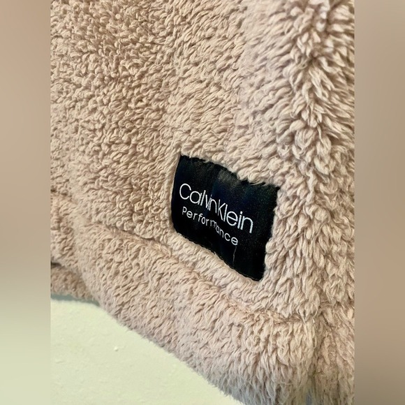 Calvin Klein Performance Pink Fleece Pullover Sweatshirt with Cowl Neck - Picture 5 of 9